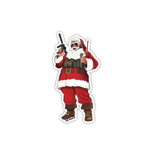 Combat Santa Sticker