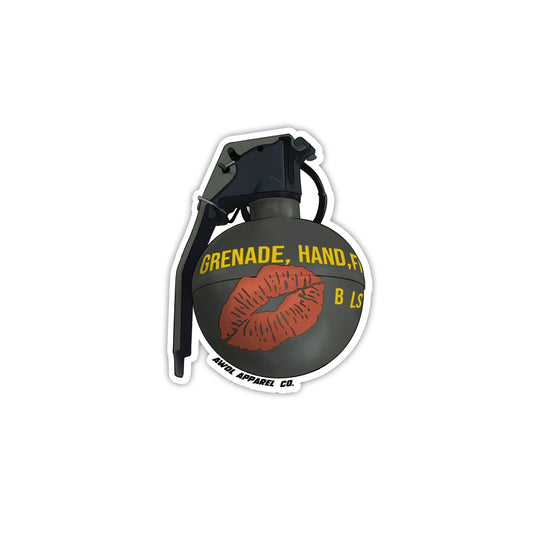 Grenade Kiss Sticker